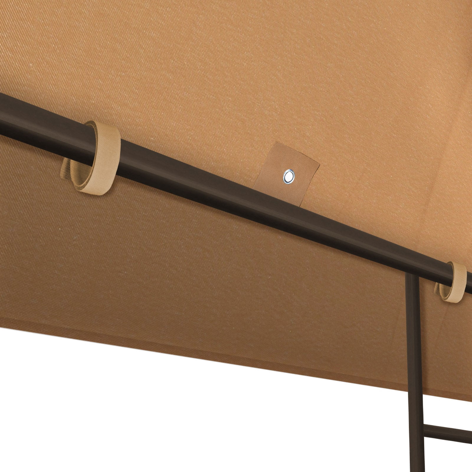 SUNNYOUTDOOR 10x10 FT Gazebo Replacement Top 2-Tiers Canopy Replacement Cover Double Tiered Replacement Canopy Top Cover (Tan)