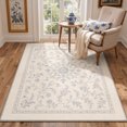 thumbnail image 4 of KUETH 8x10 Low Pile Flower Rug for Living Room, Large Machine Washable Soft Non Slip Backing Area Rug, VINEAURA Rug for Bedroom Office, 4 of 5