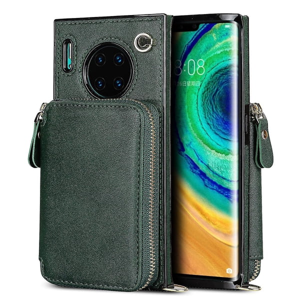 Funda tipo cartera para Huawei Mate 30 Pro con tarjetero y correa para el hombro para mujer