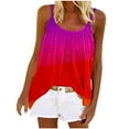 thumbnail image 1 of Cameland Mode Femme Été Col Rond Sans Manches Imprimé Camisole Décontractée Blouse, 1 of 5