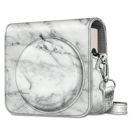 Image of Fintie Protective Case for Fujifilm Instax Square SQ40 / SQ1 Instant Camera - Premium Vegan Leather Bag Cover with Removable Adjustable Strap Marble