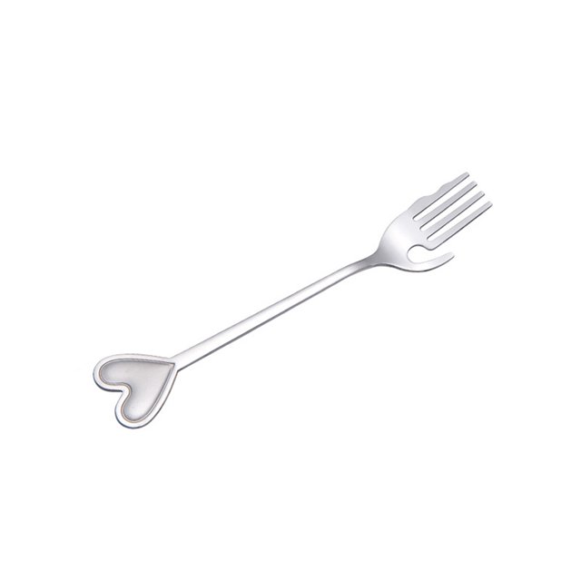 Inteprter Azúcar Cuchara Postre Tenedor Cuchara para revolver Cocina Hotel Techo Corazón Tenedor Type1 NO1