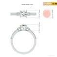 thumbnail image 5 of ANGARA Natural Princess-Cut Diamond Engagement Ring in 14K White Gold for Women (Size-5mm| Color-H| Clarity-SI2) | April Birthstone, Anniversary, Jewelry Gift for Women | Natural Diamond Ring, 5 of 10