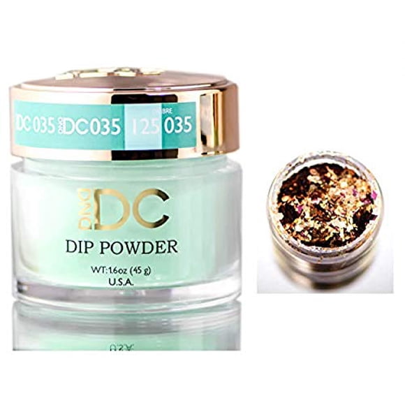 Polvo de inmersión DND DC azules y verdes para uñas 1.6oz, 45g, Dai