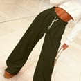 thumbnail image 4 of cocolona Womens Baggy Sweatpants Drawstring Wide Leg Slit Sweat Pants Fashion Causal Loose Joggers, 4 of 7