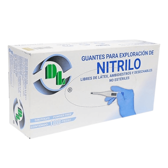 GUANTE DE NITRILO NO ESTÉRIL TALLA GRANDE C/100PZ