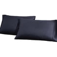 thumbnail image 2 of Superior Motley Solid 1200-Thread Count Cotton-Blend Pillowcase Set, King, Navy Blue, 2 of 4