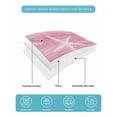 thumbnail image 5 of Quilts Twin Size Bedding Set, Pink Coastal Lightweight Quilted Comforter, Summer Ocean Waves Ombre Sea Starfish Soft Reversible Bedspread Coverlet with Pillow Covers for All Season, 68" x 86", 5 of 7