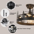 thumbnail image 4 of Ventilador de techo con luz Merexcint Farmhouse Rustic Black, 4 of 8