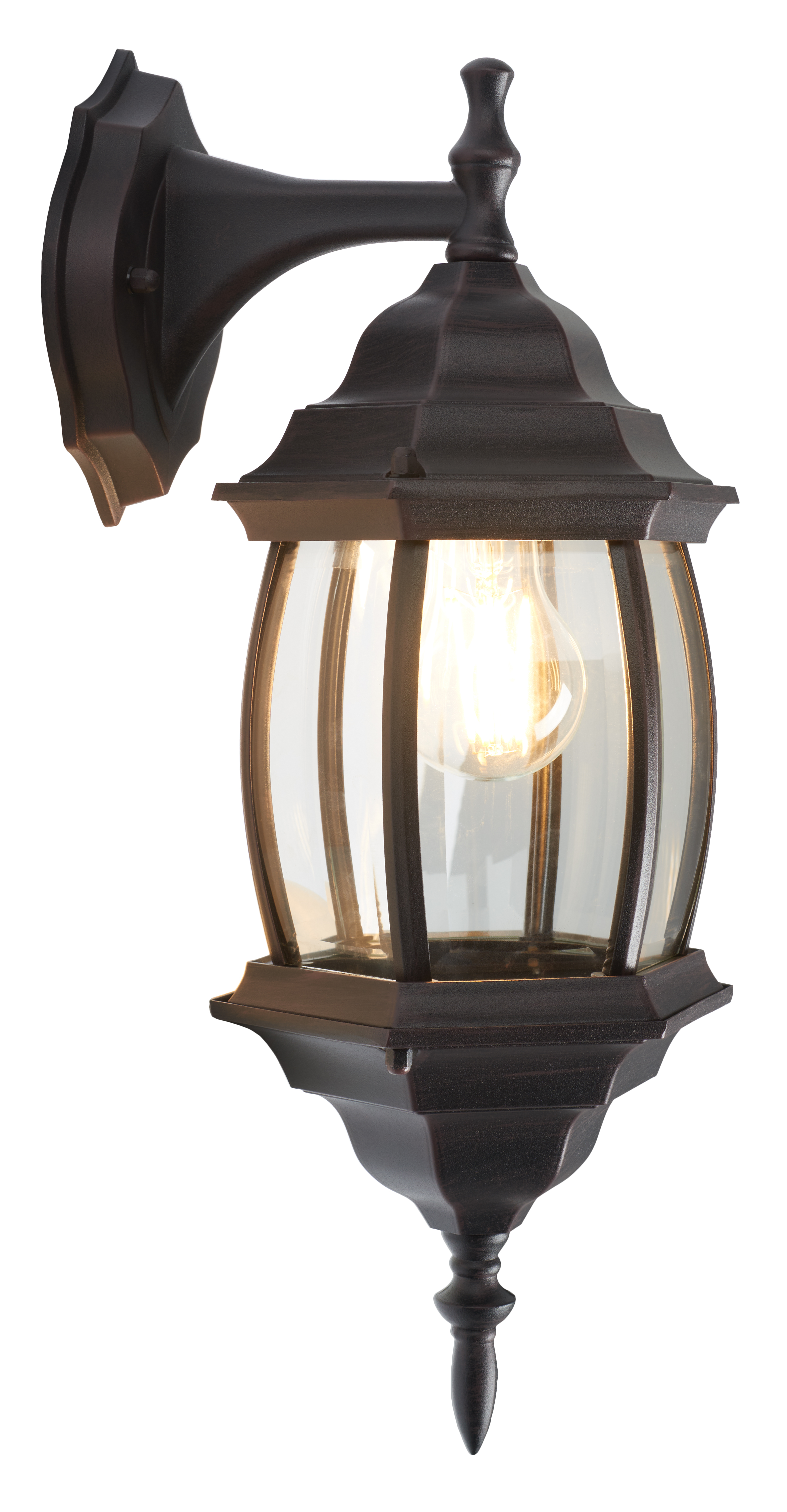 SAFAVIEH Grazia 2-Light A19 Oil Rubbed Bronze Steel Wall Sconce with Rust Shade, Set of 2