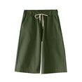thumbnail image 1 of Innerwin Mini Pantalon Bermuda Femme Short Hot Pants Sport Longueur Genou Bas Décontracté Vert Armée m, 1 of 2