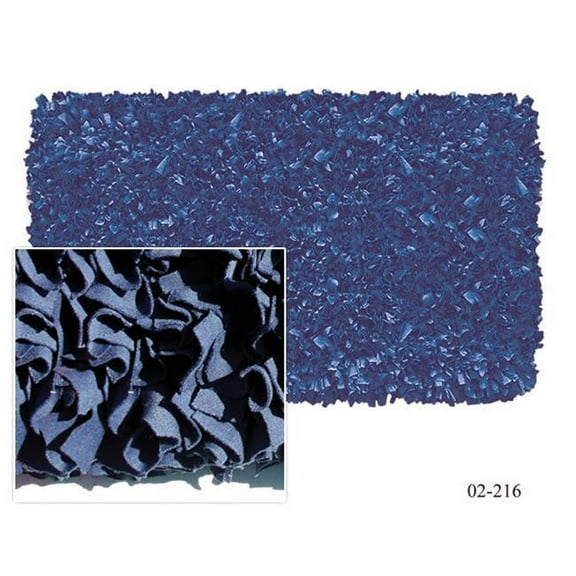 The Rug Market 02216D 4.7 x 7.7 Shaggy Raggy Rug - Dark Blue