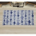 thumbnail image 1 of Sea Animals Decorative Rug, Monochrome Shark Illustration Fashion Maritime Illustration Aquatics, Quality Carpet for Bedroom Dorm and Living Room, 6 Sizes, Blue Grey, by Ambesonne, 1 of 1