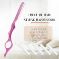 thumbnail image 4 of 11 Pieces Styling Razor Thinning Comb and Texturizing Cutting Comb with Replacement Stainless Steel Razors for Salon Home Use (Vivid Neon), 4 of 7