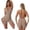 Beige, variant on Women's Halter Shapewear Romper Open Back Tummy Control Sleeveless Butt Lifter Shorts One Piece Layer for Night Out L