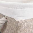 thumbnail image 4 of PiccoCasa Storage Bin Basket with Handle Linen Fabric Organizer Towel Storage Pale Pink Square, 4 of 7