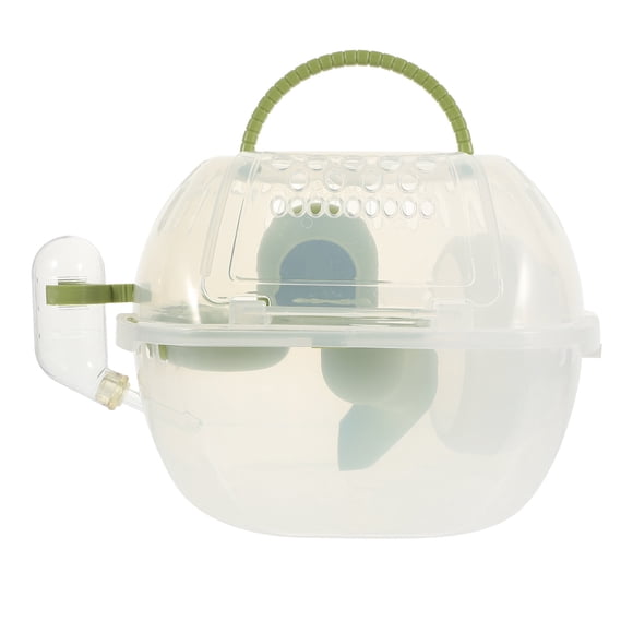 ColoMX Pequeña jaula de carpas de carpas transparentes mango de hámster hámster diseño de hámster jaula de viaje