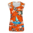 thumbnail image 4 of QUNYINEY Hawaiian Women's Tank Tops V Neck Sleeveless Camisole Casual Shirts Loose Vintage Beach Tank Tops, 4 of 5