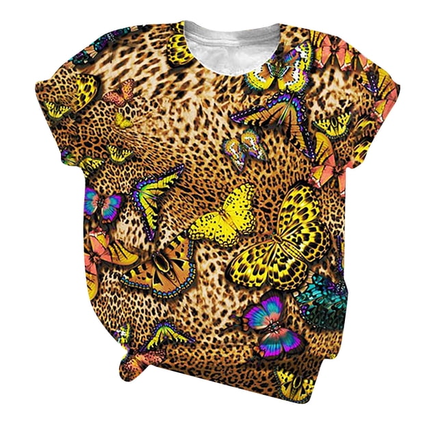 Gibobby Blusas Termicas Dama Tops de mujerBonito jersey con estampado de mariposasCamisa inferior informal de fiesta(Amarillo, XL)
