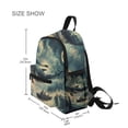 thumbnail image 3 of FORMRS School Backpack with Front Zippered Pocket 12" Student Travel Daypack, Beige Floating Whale, 3 of 6