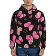 thumbnail image 2 of Bingfone Girl Butterfly Men'S Drawstring Hoodie Long Sleeve Pocket Sweatshirts-Large, 2 of 9