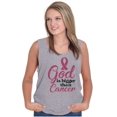 thumbnail image 4 of God is Bigger Than Cancer BCA Ribbon Tank Top Tee Shirt Women Brisco Brands S, 4 of 6