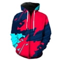 thumbnail image 1 of Sudadera con capucha y estampado 3D de bloques de color para hombre, sudaderas con gráficos coloridos, sudaderas informales de otoño de gran tamaño con capucha y cremallera de manga larga., 1 of 6