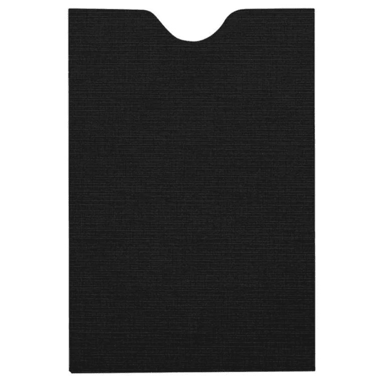 LUXPaper Credit Card & Gift Cards Sleeves, 80 lb, Black Linen, 250 Pack, Size 2 3/8 x 3 1/2