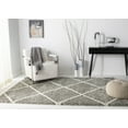 thumbnail image 4 of SAFAVIEH Hudson Amias Plush Geometric Shag Area Rug, Grey/Ivory, 10' x 10' Square, 4 of 10
