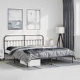 thumbnail image 1 of vidaXL Metal Bed Frame with Headboard Black 183x213 cm, 1 of 5