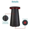 thumbnail image 3 of KAERMU Portable Collapsible Stool Camping Chair, Black-red Plastic, 2.54 lb, 3 of 7