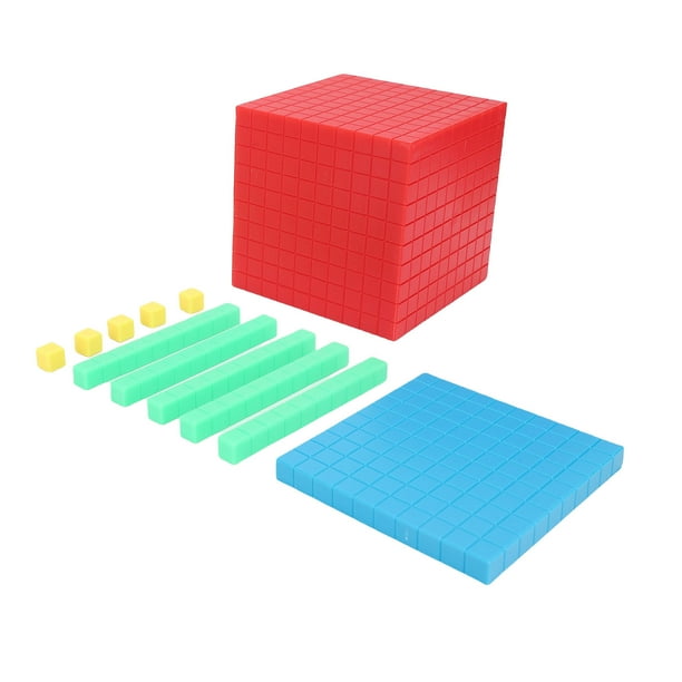 Base 10 Bloques, Juego Completo De Plástico Colorido, Bloques Educativos Seguros Para Contar Matemáticas Para El Hogar