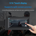 thumbnail image 1 of Motorcycle 3.16 Inch Driving Recorder Touch Screen Front &Rear Camera Recorder with Memory Card Dual Record+WIFI+GPS+32G,1 set * Camera Recorde,Black, 1 of 5