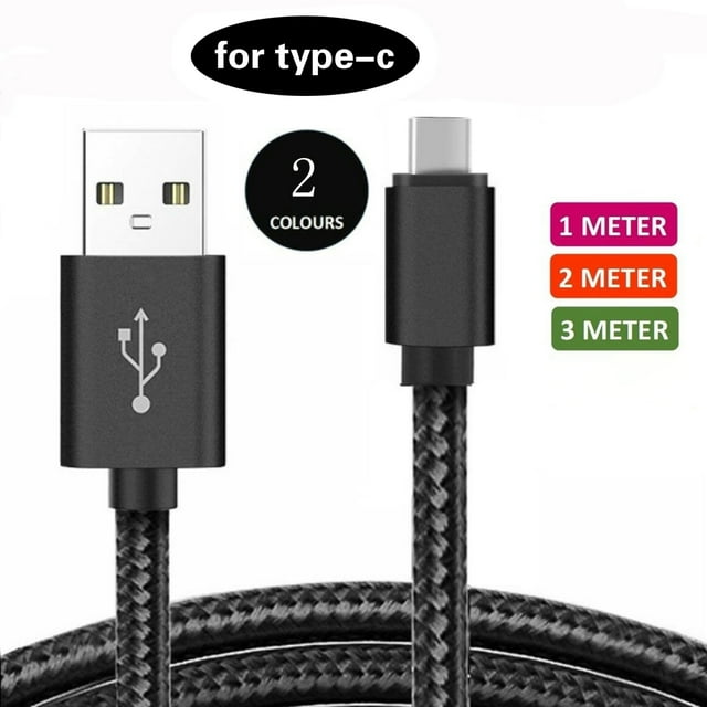 Câble de Chargeur de Données USB, Corde de Chanvre 1M Micro USB Chargeur Synchronisation Câble de Données pour Cellulaire pour Téléphone Android (Noir)