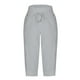 thumbnail image 3 of WILLBEST Pantalones Casuales de Verano para Mujer, Elásticos, de Cintura Alta, a Rayas, de Lino, con Pierna Ancha, Holgados, para Uso Diario. Mediana, 3 of 4