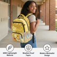 thumbnail image 4 of Garronmavis Gold Glitter Axolotl Elementary Backpack Multi-Pocket Smooth Zippers 17-inch Durable School Bag for 8-10 Primary School Students Daily Use, 4 of 8