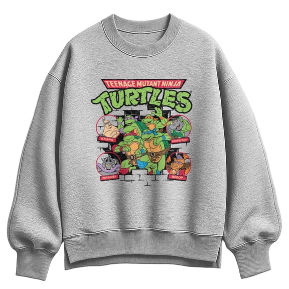 Teenage Mutant Ninja Turtles - Logo Group Oversized Fleece Crew Sweatshirt