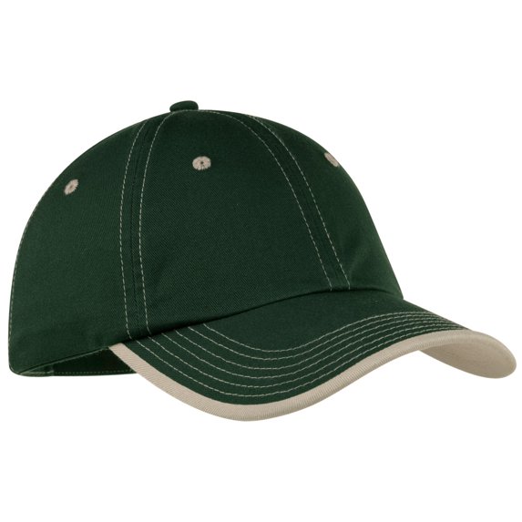 Mafoose Men's Vintage Washed Contrast Stitch Cap Hunter/ Stone