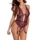 thumbnail image 2 of Mono Body con cuello en V profundo Encaje Lencería transparente Lady Top Nightwear, S Kearding XX000102-01, 2 of 7