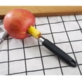 thumbnail image 5 of 2 descorazonadores de manzana de acero inoxidable, fáciles de usar, para cocina (negro), 5 of 5