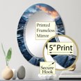 thumbnail image 3 of Designart "Canada Columbia Icelandscape Majesty" Canada Round Wall Mirror - Landscapes Oval Printed Decorative Oversized Mirror - Multiple Color Options, 3 of 4
