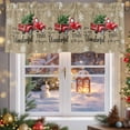 thumbnail image 5 of Valances for Windows Vintage Red Truck Rod Pocket Short Curtain for bathroom living room bedroom Snowflakes on Linen 1 Panel 54x18in, 5 of 7