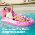 thumbnail image 3 of Joyfy Pool Lounge Float for Adult, Inflatable Pool Floats Lounger Raft Floaties with Cup Holders Foot Rest Swimming Floaty, 3 of 10