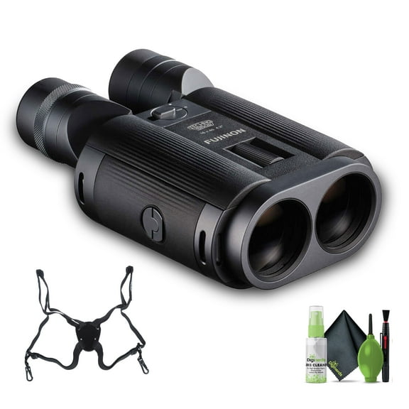 Fujifilm FUJINON Techno-STABI TS-L1640 16x40 Stabilized Binoculars with Electronic Stabiliz   ProStaff Suspender Harness Binocular Strap   Cleaning kit