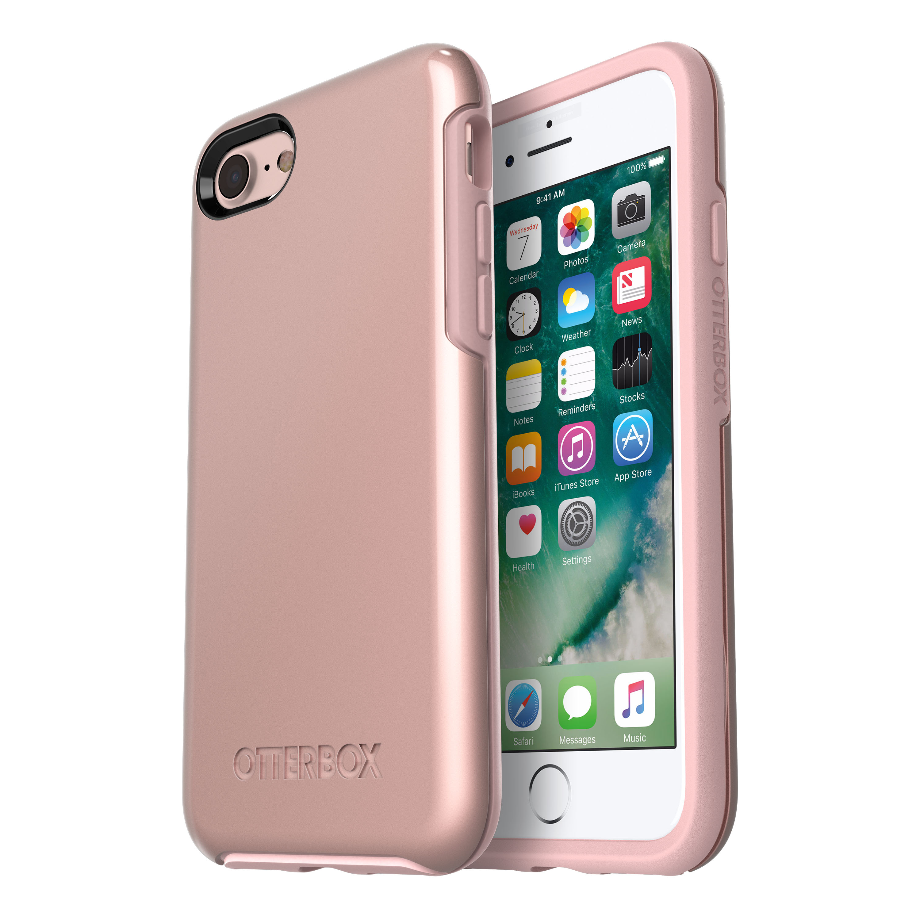 OtterBox Symmetry Series for iPhone 8 & iPhone 7, Rose Gold Metallic