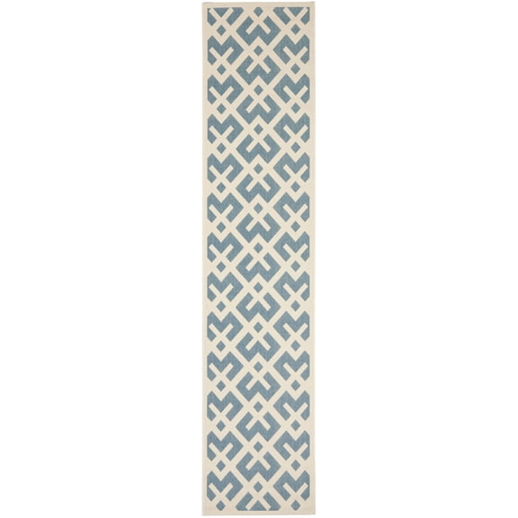 Safavieh COURTYARD, BLUE / BONE, 2'-3" X 10', Area Rug, CY6915-233-210