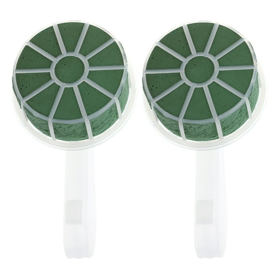 Pungan Wedding Green Foam Bouquet Holders (2PCS) for Floral Arrangements & Decor,6.89"X3.74"X2.76"