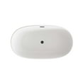 thumbnail image 6 of Elegant Kitchen & Bath BT10754GW-MBK 54 in. Soaking Bathtub, Glossy White with Matte Black Trim, 6 of 8