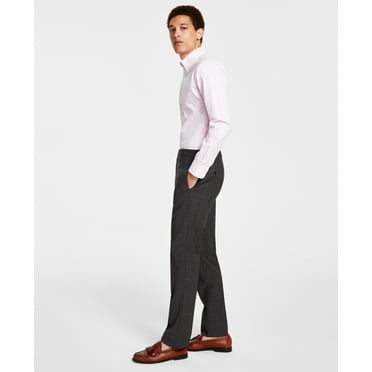 B by Brooks Brothers Mens Wool Blend Dress Suit Pants Brown Plaid 32 x 32