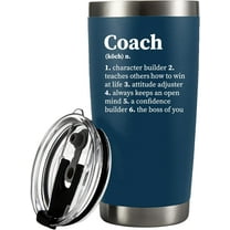 Coach Noun Definition Vacuum Insulated Tumbler Navy Coach Gifts Sports Team Manager Office Boss Appreciation Inspirational Stainless Steel With Removable Lid Drinkware (20 oz)
